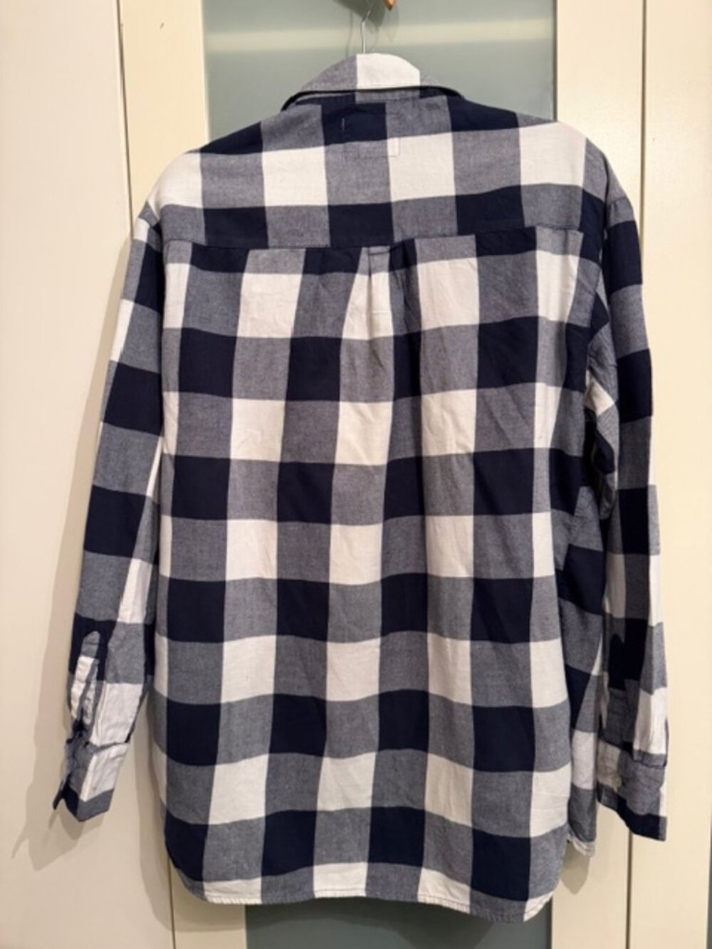 Old Navy Checkered Shirt, black and white, medium
